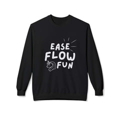 Ease, Flow, & Fun Design | Soft style Fleece Sweatshirt | Black | Grace and Hope Collective