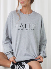 FAITH Ephesians 2:8 Cozy Crewneck Sweatshirt | Oxford Grey | Grace and Hope Collective