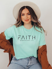 FAITH Ephesians 2:8 Short Sleeve Tee | Mint | Grace and Hope Collective