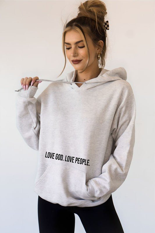 Love God. Love People | Softest Ever Hoodie | Oatmeal Heather | Grace and Hope Collective