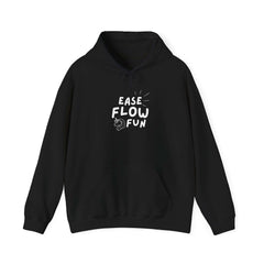 Hooded Sweatshirt - Ease Flow Fun with Shine Bright Design (Black) Grace and Hope Collective