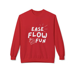 Ease, Flow, & Fun Design | Soft style Fleece Sweatshirt | Red | Grace and Hope Collective
