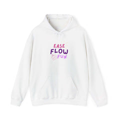 Hooded Sweatshirt - Ease Flow Fun with Shine Bright Design (White) Grace and Hope Collective