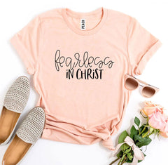 Fearless In Christ Tee Shirt | Peach | Grace and Hope Collective