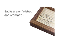 Backs are unfinished and stamped - Grace and Hope Collective