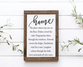 Home Description Wood Sign - Grace and Hope Collective
