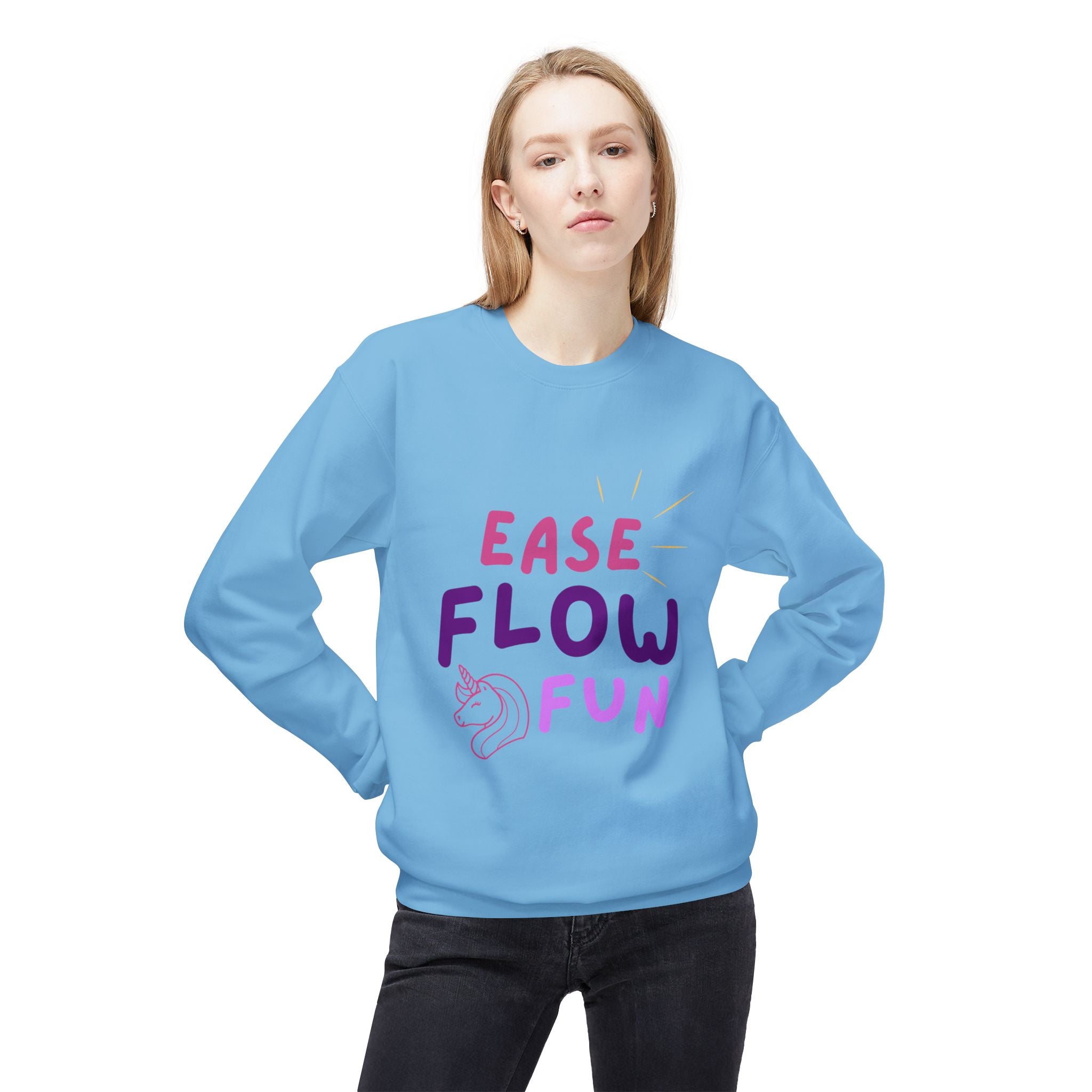 Softstyle Fleece Sweatshirt - Ease, Flow, & Fun Design