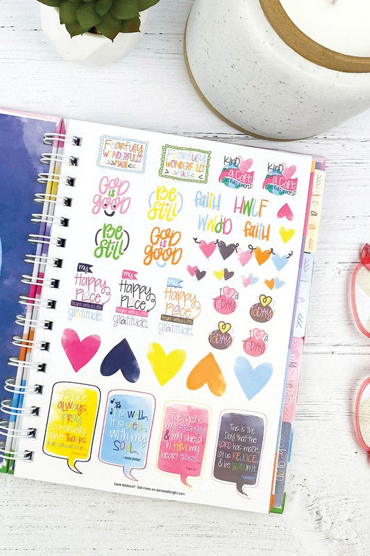 NEW - Faith-Based Gratitude Journal w Stickers 52-Week