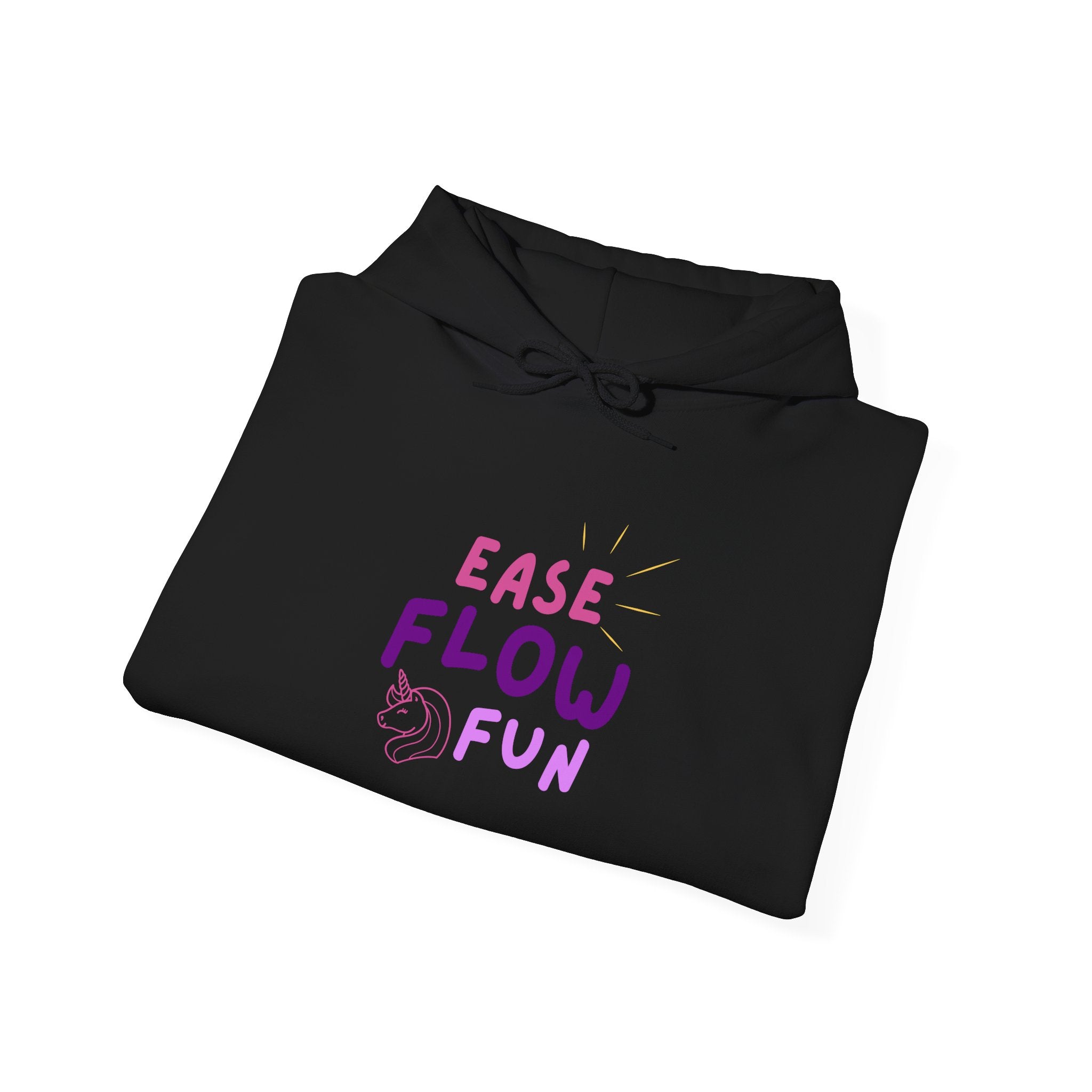 Hooded Sweatshirt - Ease Flow Fun with Shine Bright Design