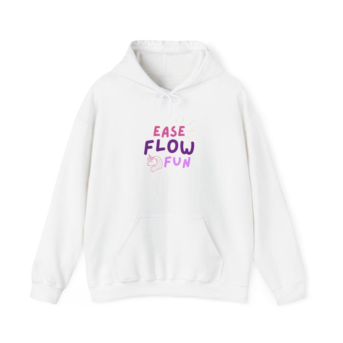 Hooded Sweatshirt - Ease Flow Fun with Shine Bright Design