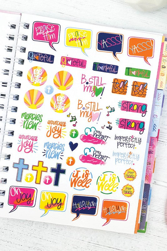 NEW - Faith-Based Gratitude Journal w Stickers 52-Week