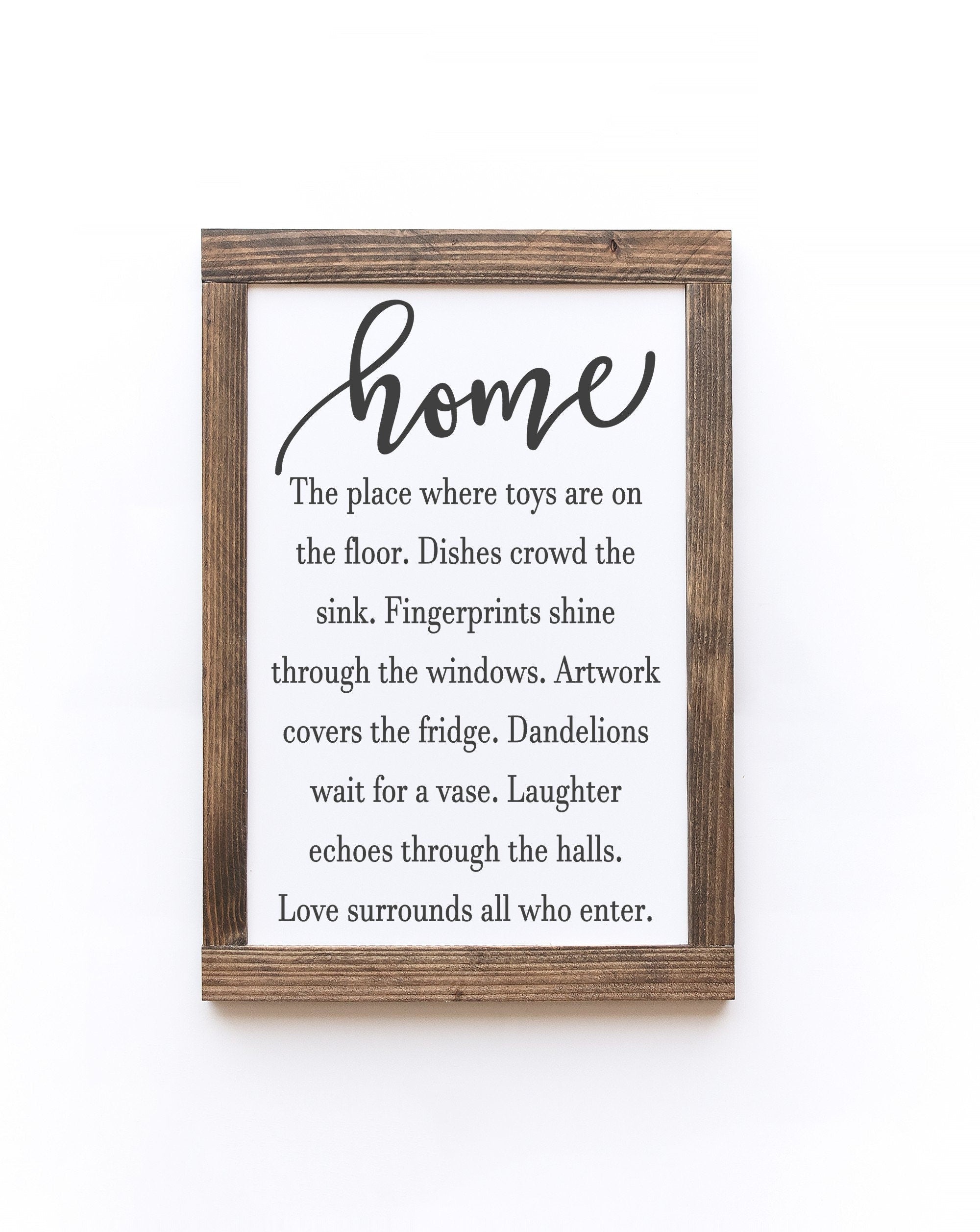 Home Description Wood Sign - Grace and Hope Collective