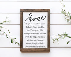 Home Description Wood Sign - Grace and Hope Collective